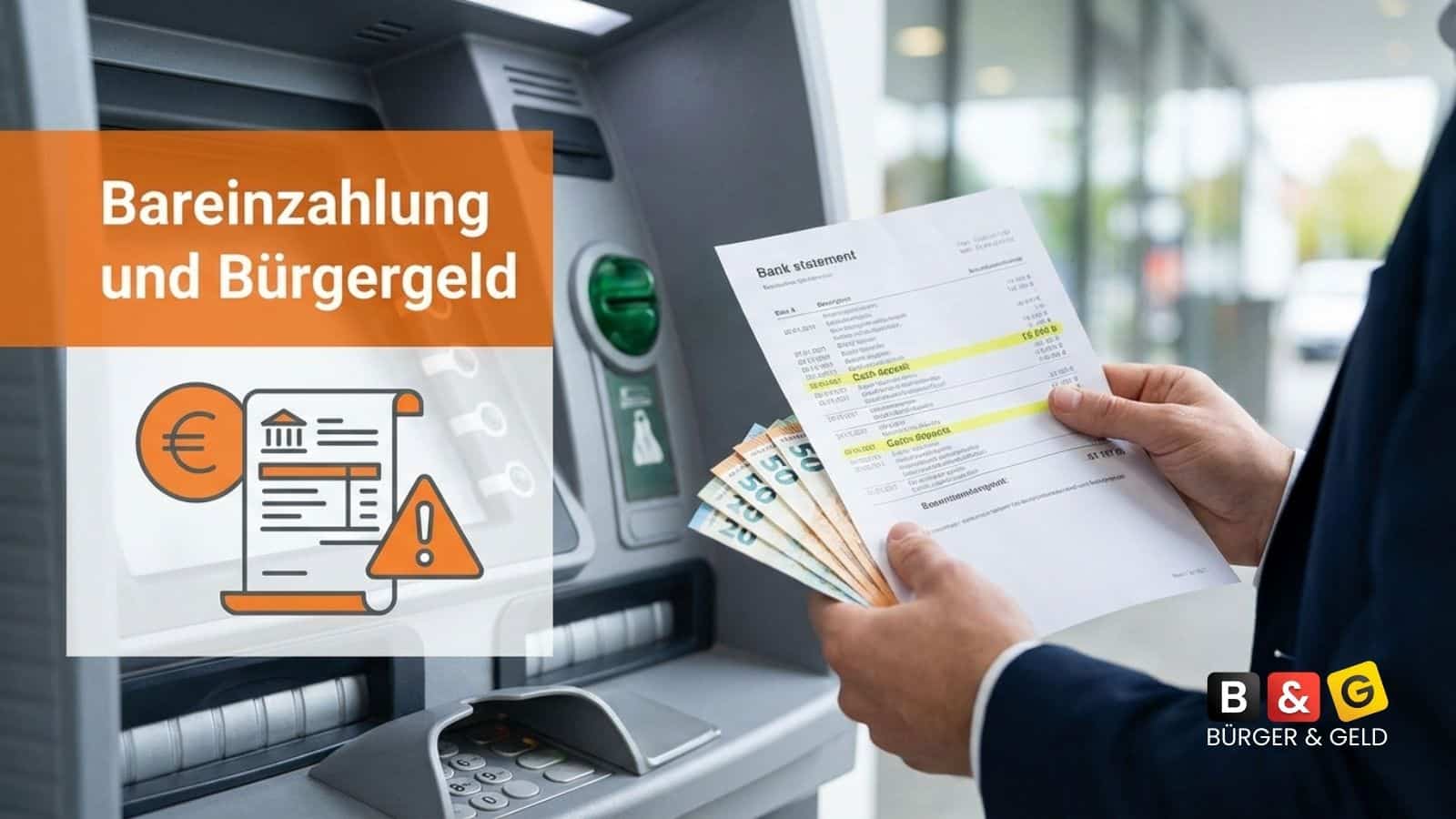 Grundsicherung: Bargeld auf das Konto einzahlen - Problem!