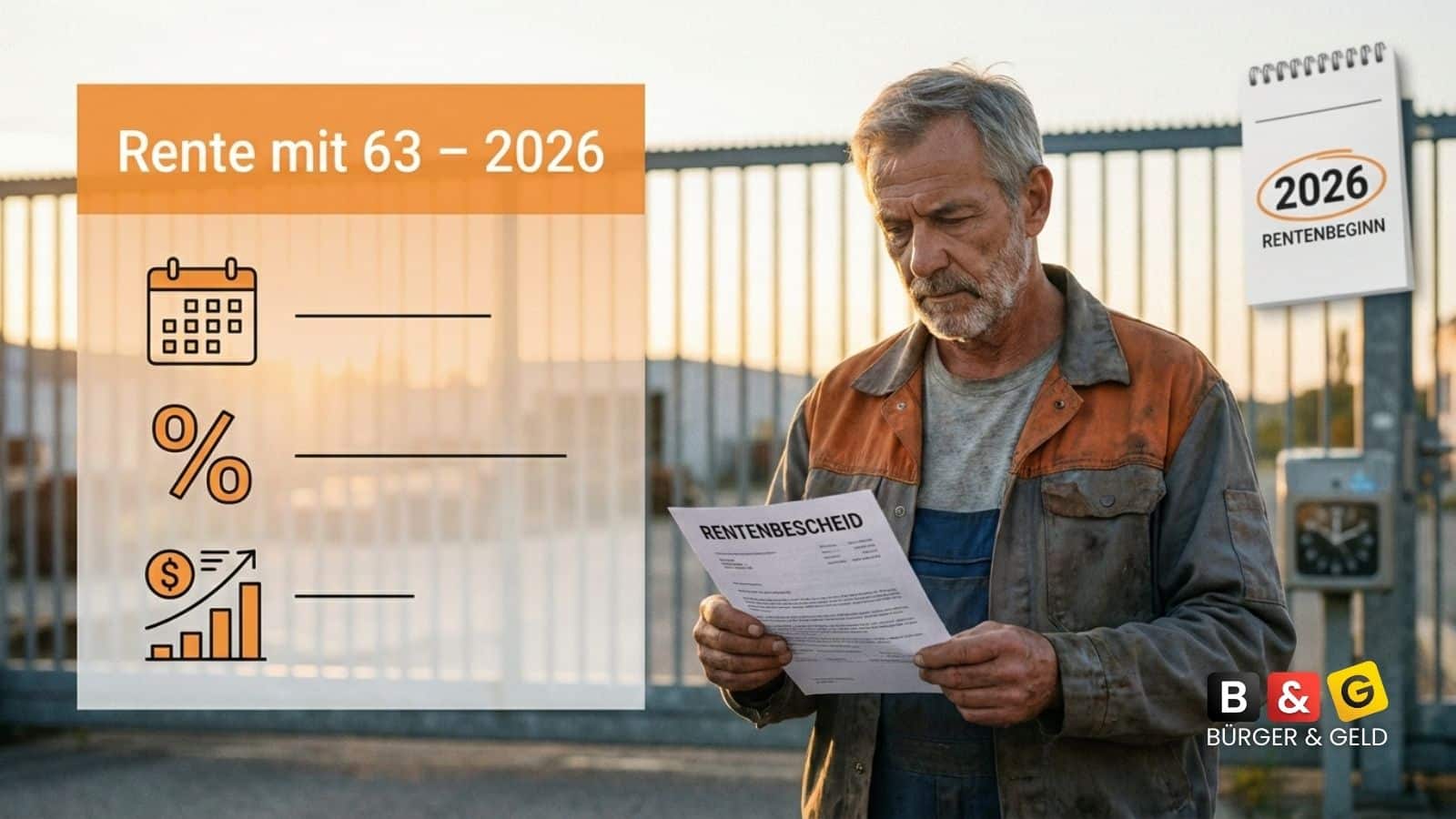 Tabelle: Rente mit 63 im Jahr 2026