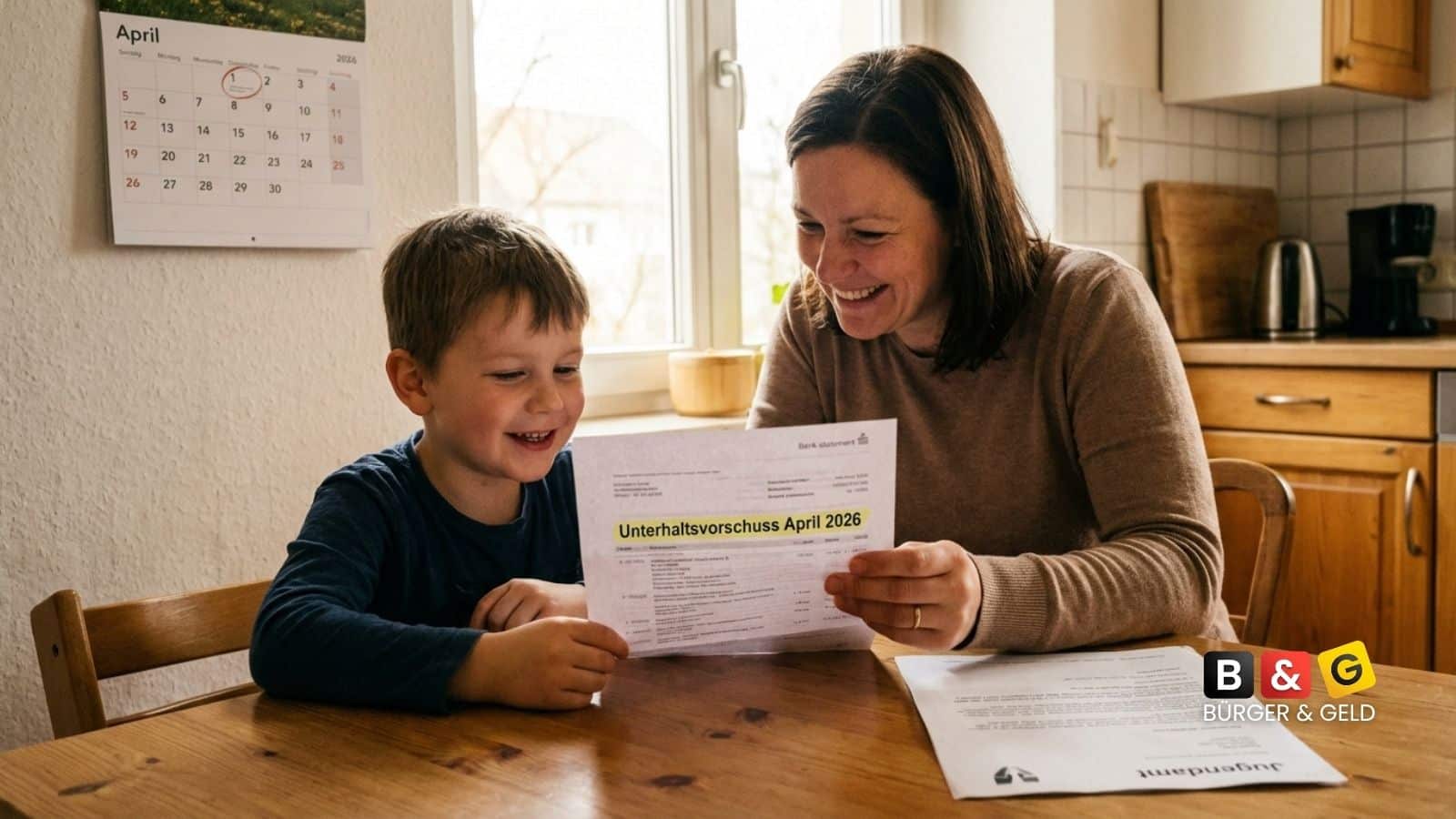 Unterhaltsvorschuss April 2026