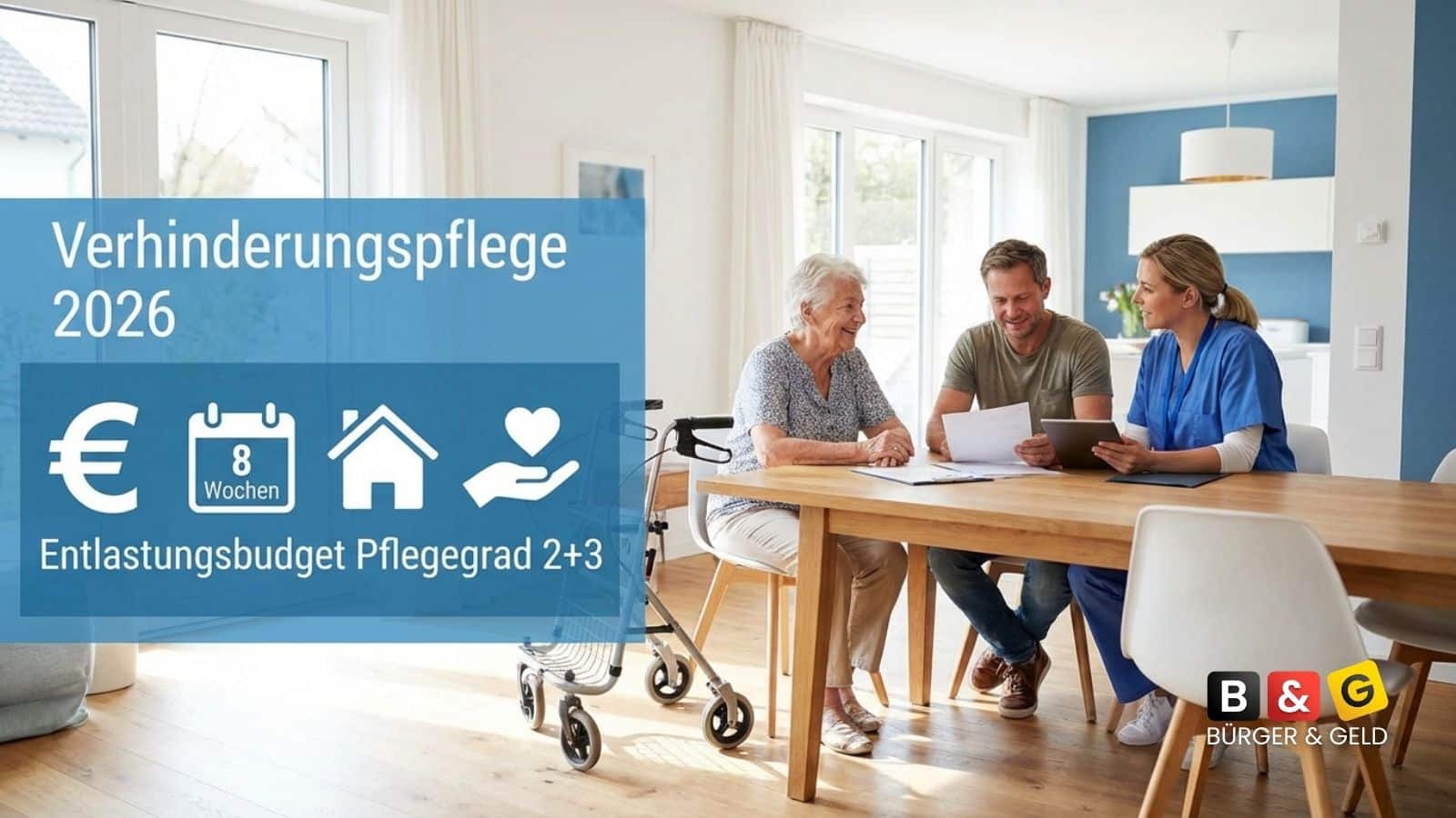 Bürger & Geld: News- und Nachrichtenmagazin zu Rente, Grundsicherung (ehem. Bürgergeld), Sozialleistungen und Finanzen 1 Verhinderungspflege 2026 ab Pflegegrad 2