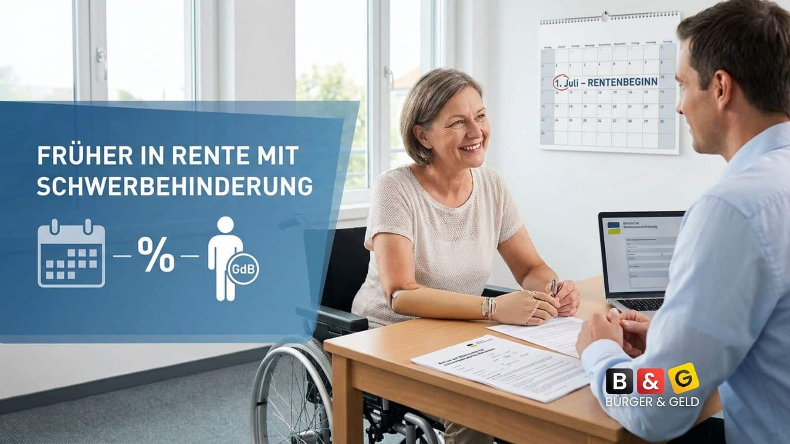 Früher in Rente: So profitieren Menschen mit Schwerbehinderung vom besonderen Rentenrecht