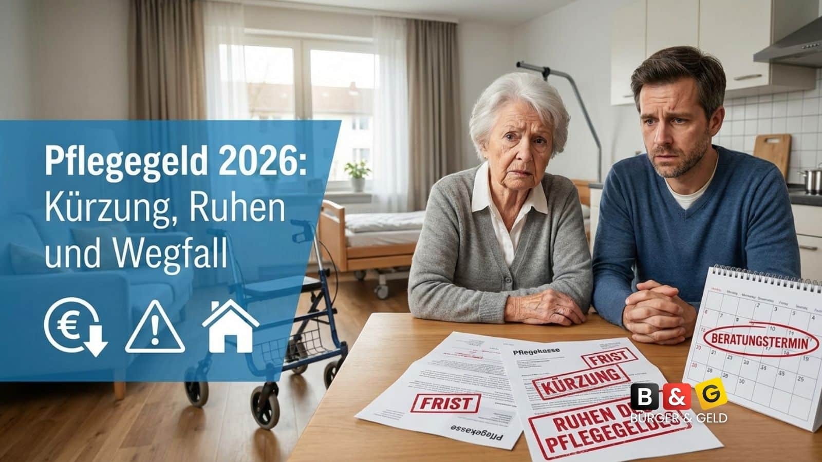 Bürger & Geld: News- und Nachrichtenmagazin zu Rente, Grundsicherung (ehem. Bürgergeld), Sozialleistungen und Finanzen 1 Pflegegeld 2026: Kürzung, Ruhen und Wegfall – Das müssen Betroffene wissen