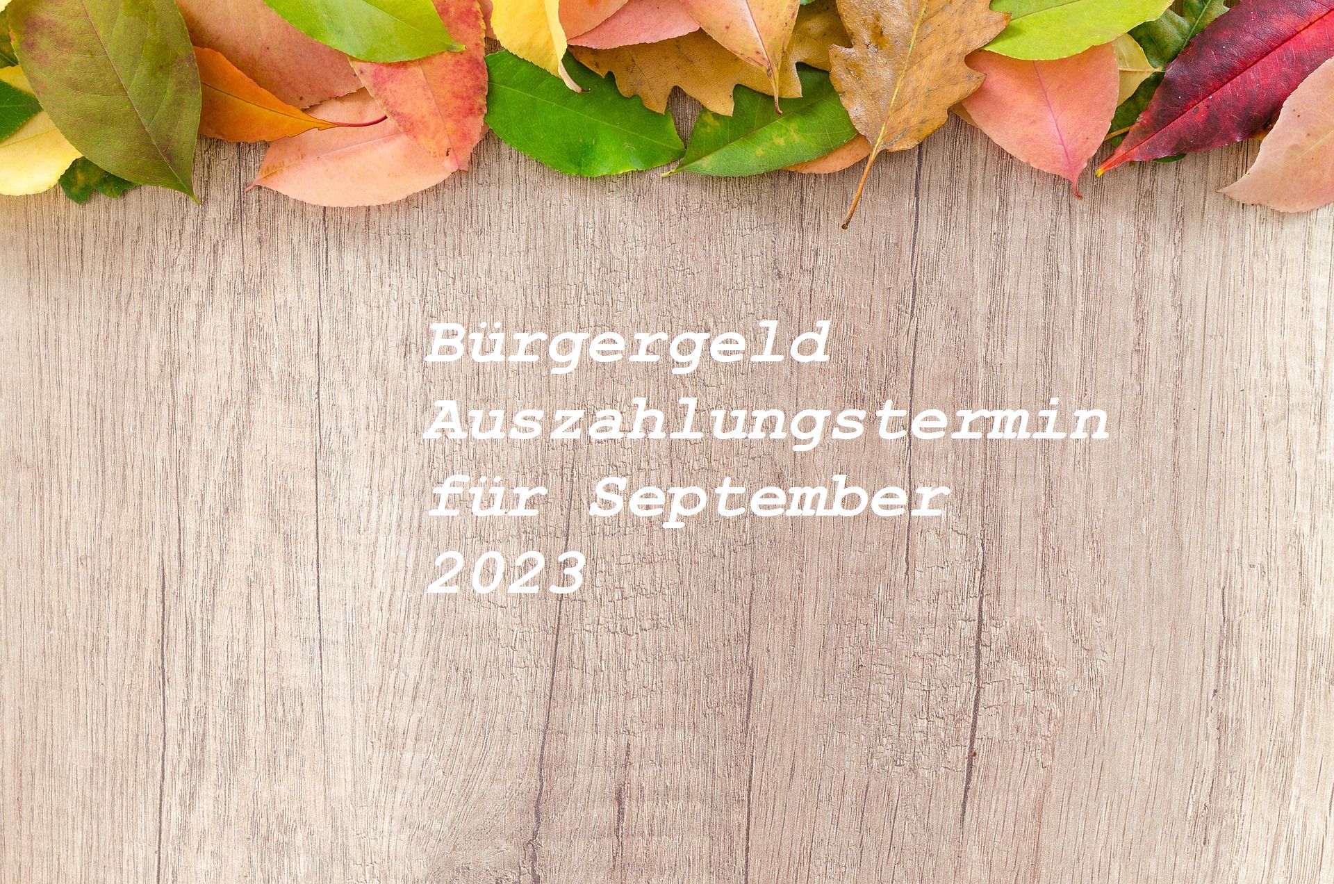 Bürgergeld Auszahlungstermin für September 2023 – Jobcenter übeweist!