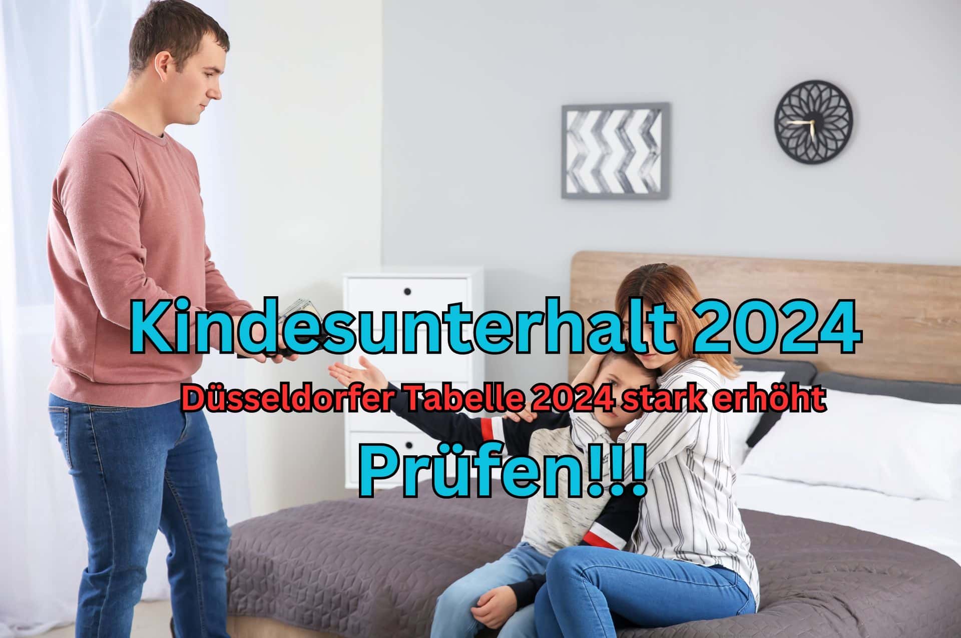 Die Düsseldorfer Tabelle 2024 hat zu einer starken Erhöhung des Kindesunterhalts 2024 geführt.