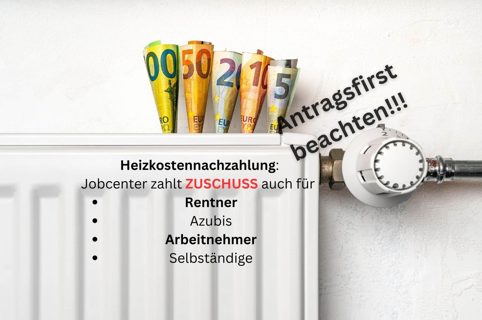 Zuschuss und Übernahme von Heizkostennachzahlung durch Jobcenter auch wenn nicht laufend Bürgergeld bezogen wird.