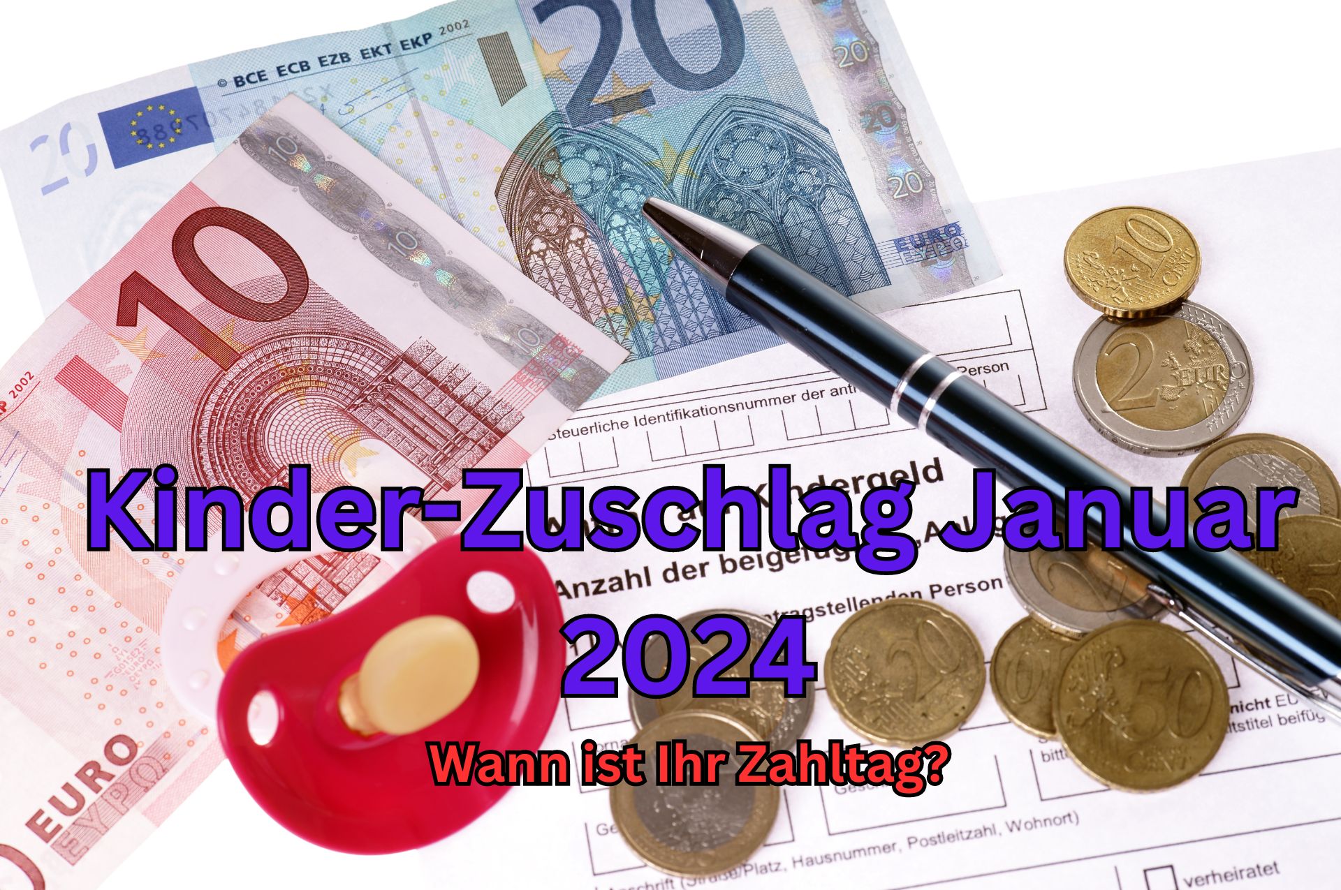 Die Tabelle zeigt die Kinderzuschlag Auszahlungstermine Januar 2024 für alle Eltern.