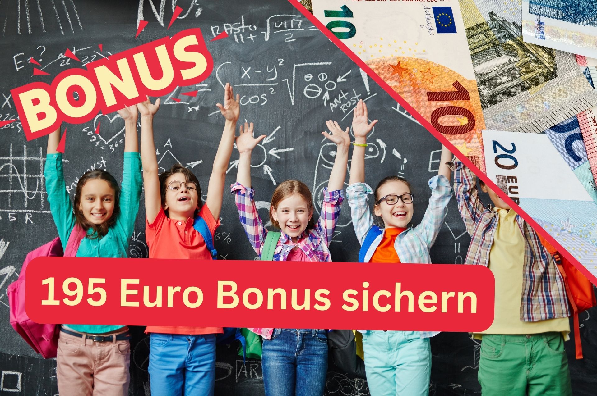 195 Euro Schulbonus sichern