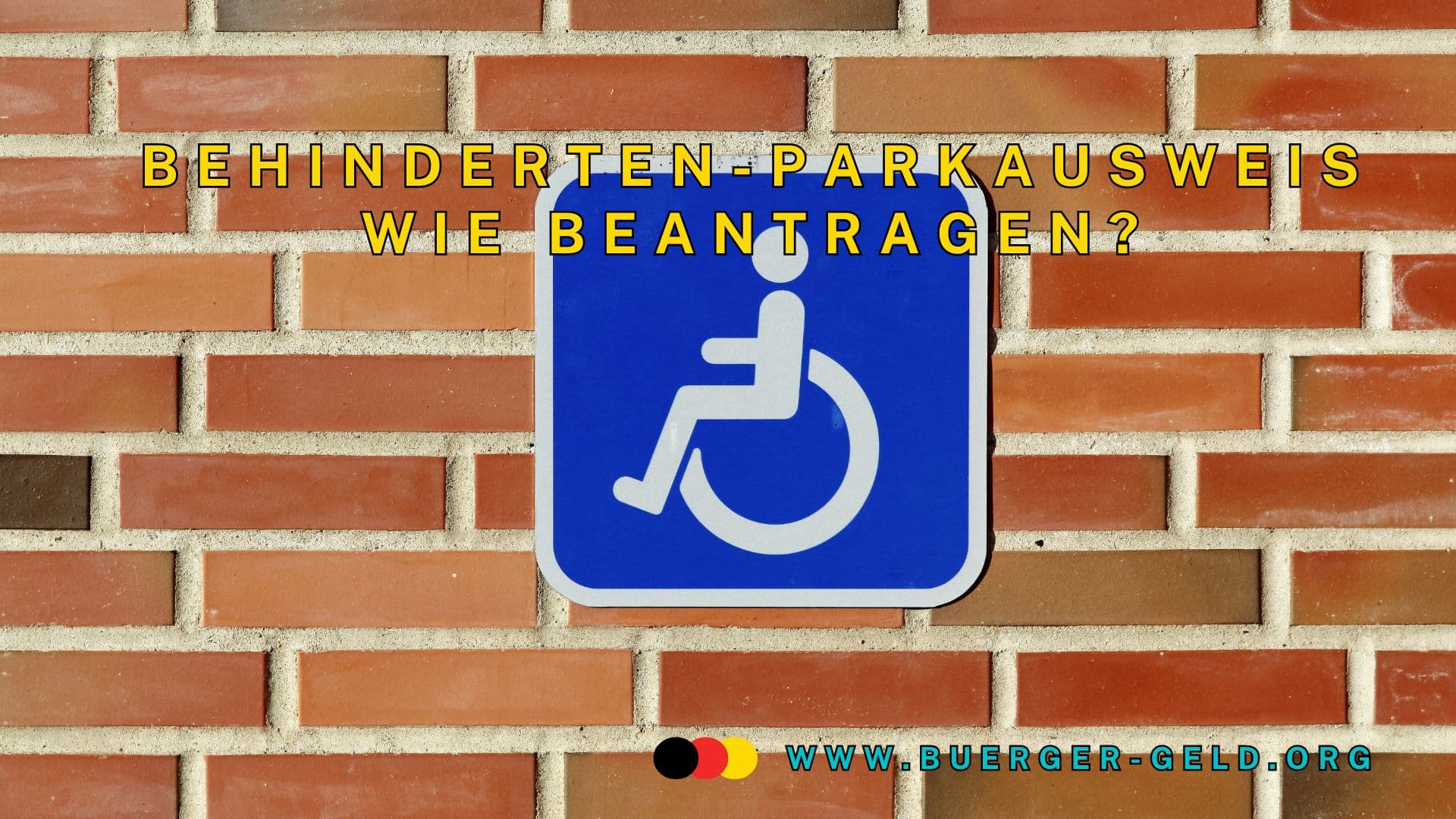 Blaue Zeichen für Rollstuhlfahrer