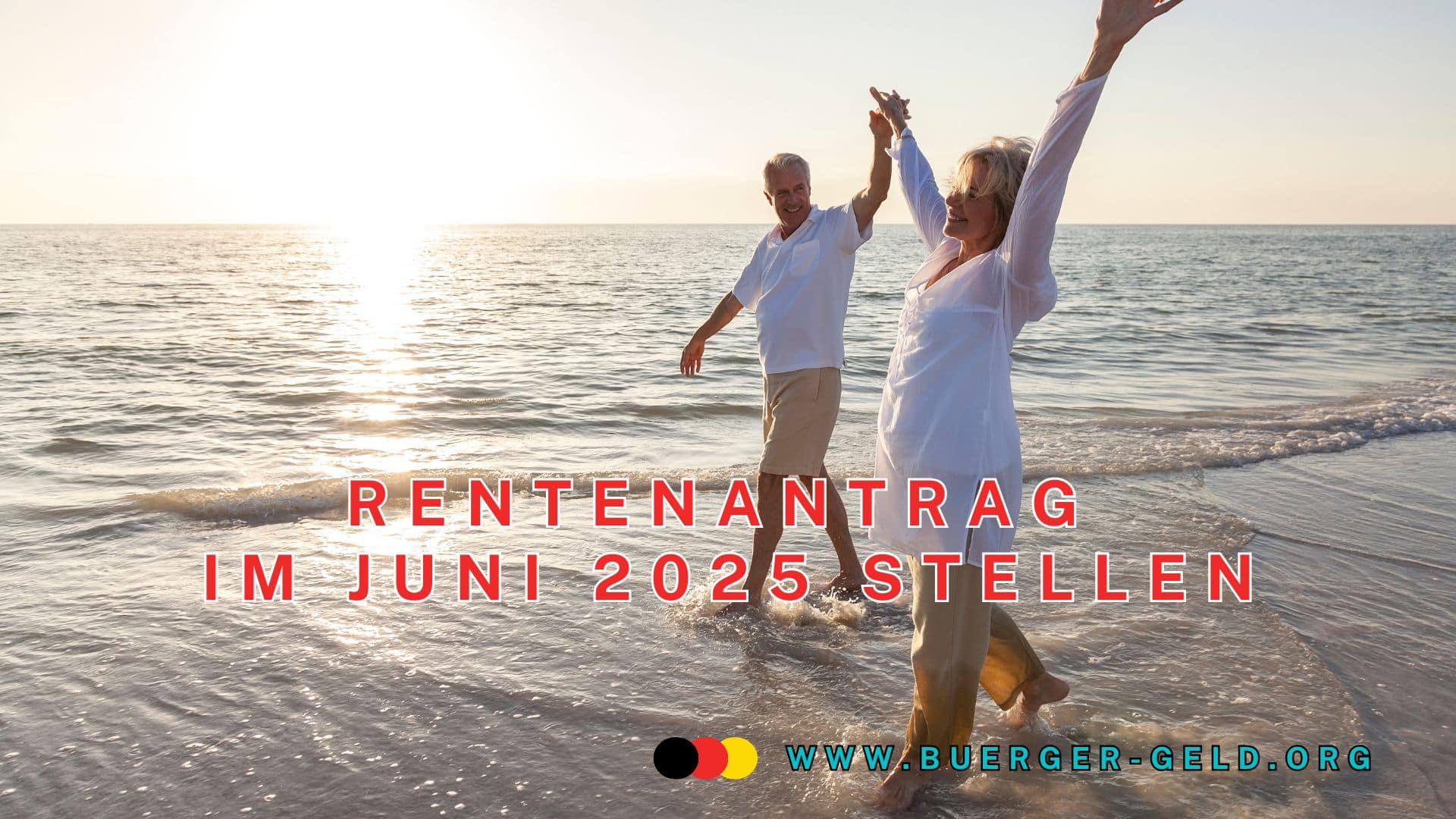 Rentnerpaar im Sommer am Meer