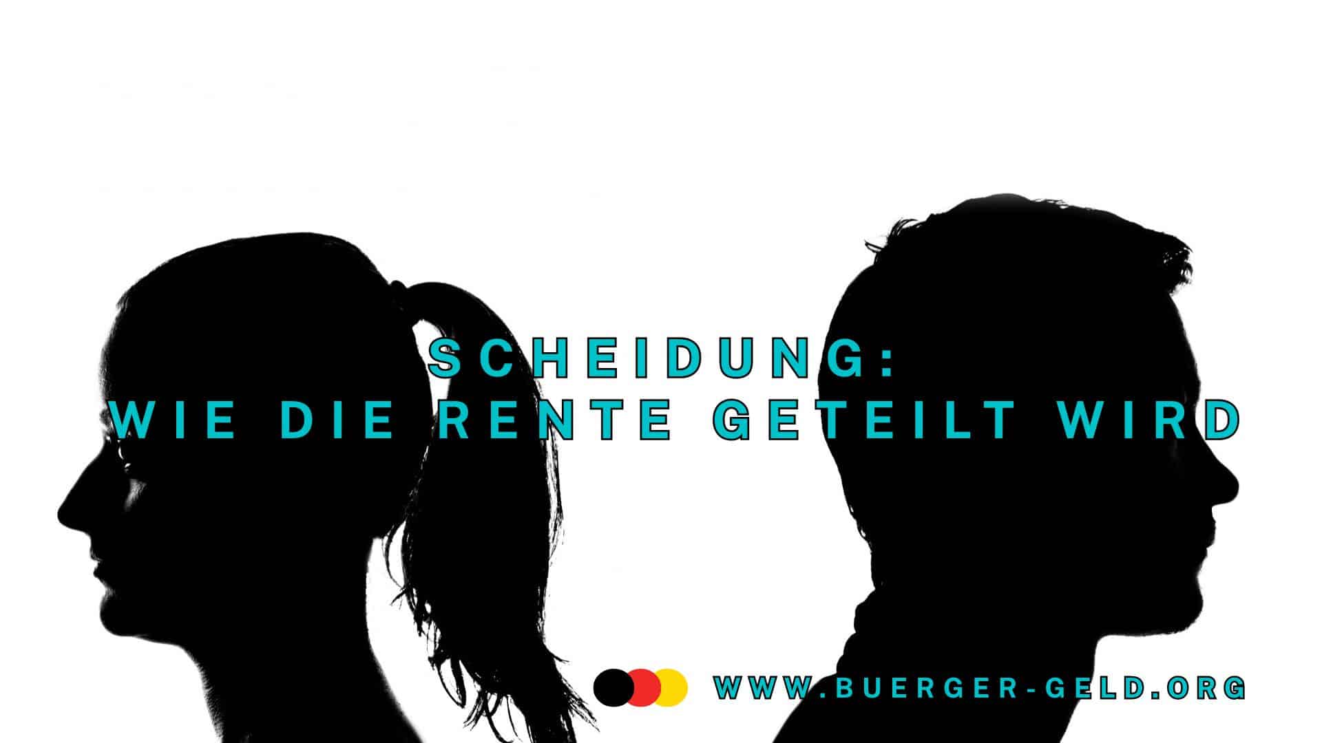 Frau und Mann als Profil-Schattenbild mit dem Rücken aneinander