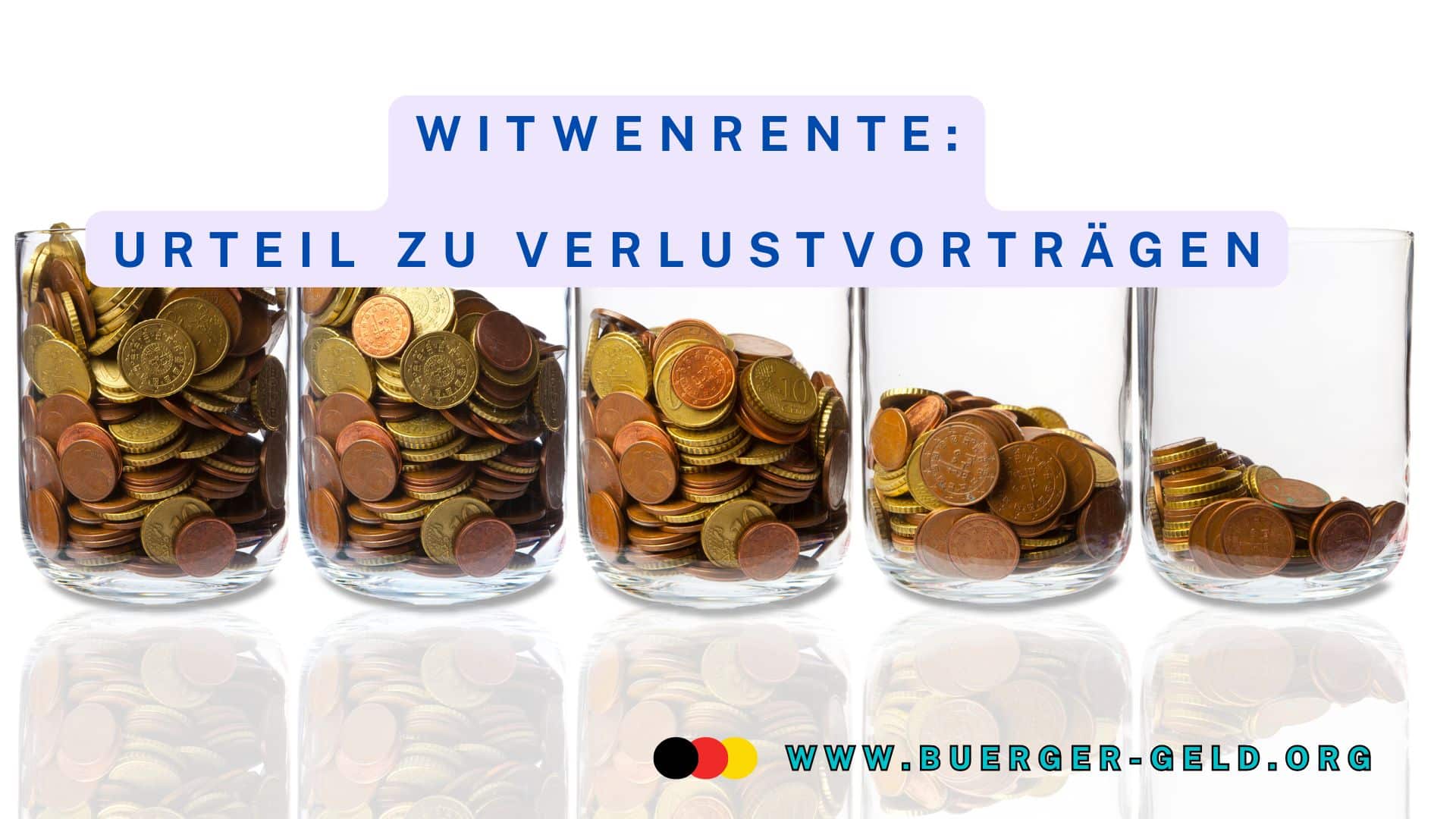 Euro Münzen in Gläsern, immer weniger