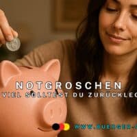 Eine Frau wirft ein Geldstück in ein Sparschwein.