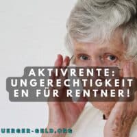 Rentnerin schaut besorgt