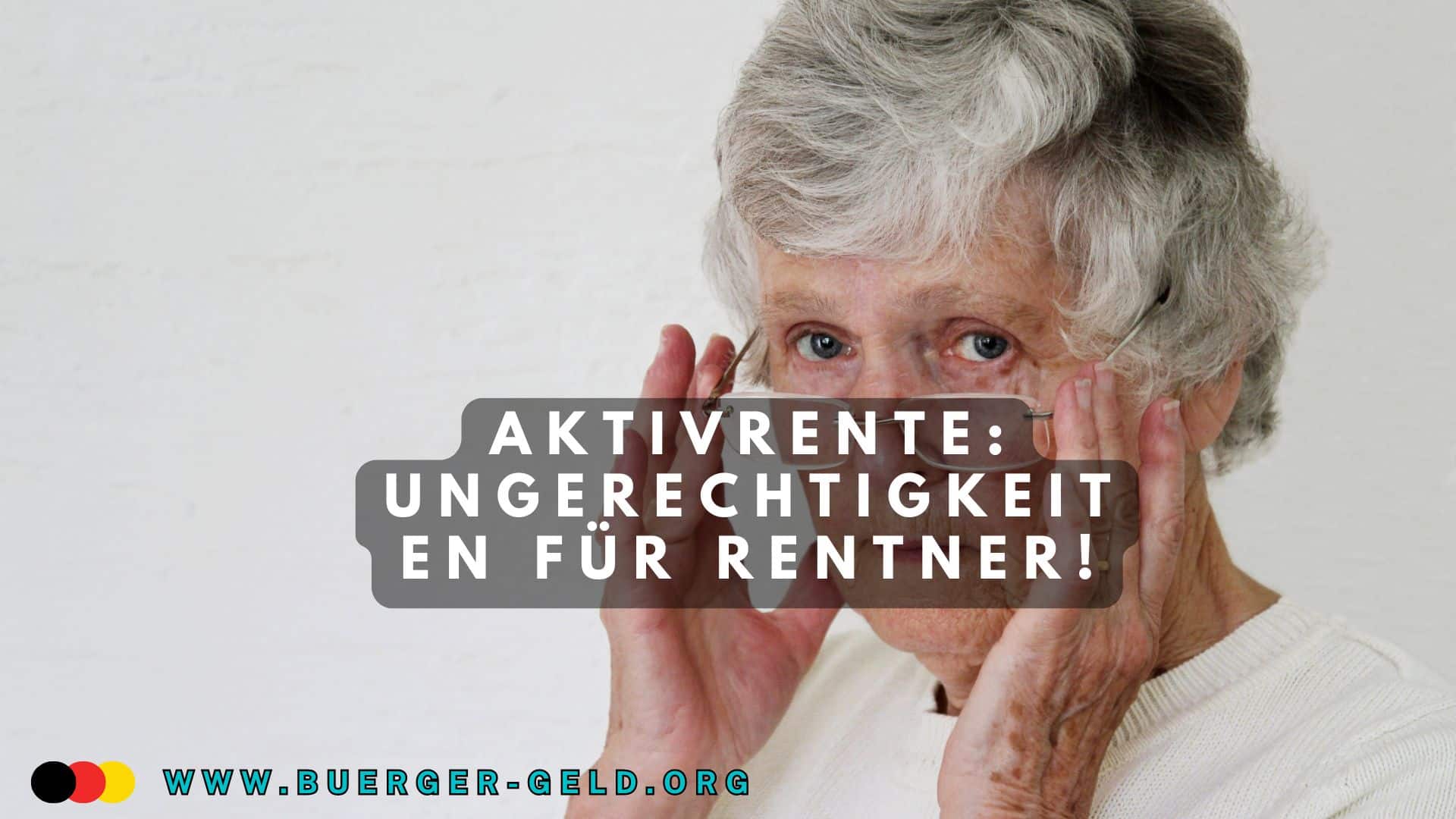 Rentnerin schaut besorgt