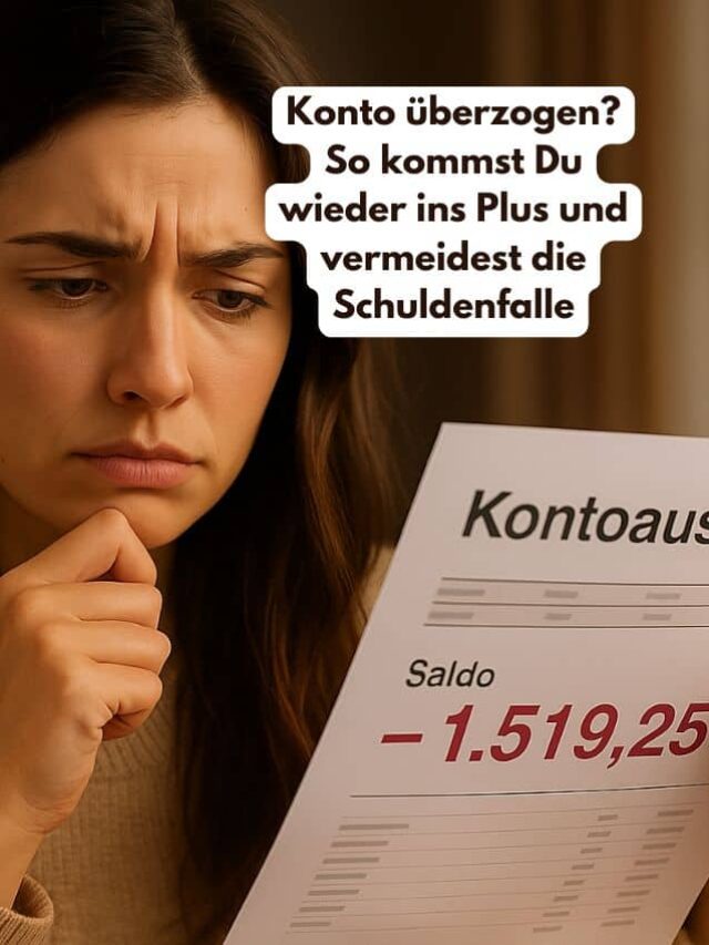 Eine Frau liest verzweifelt ihren Kontoauszug