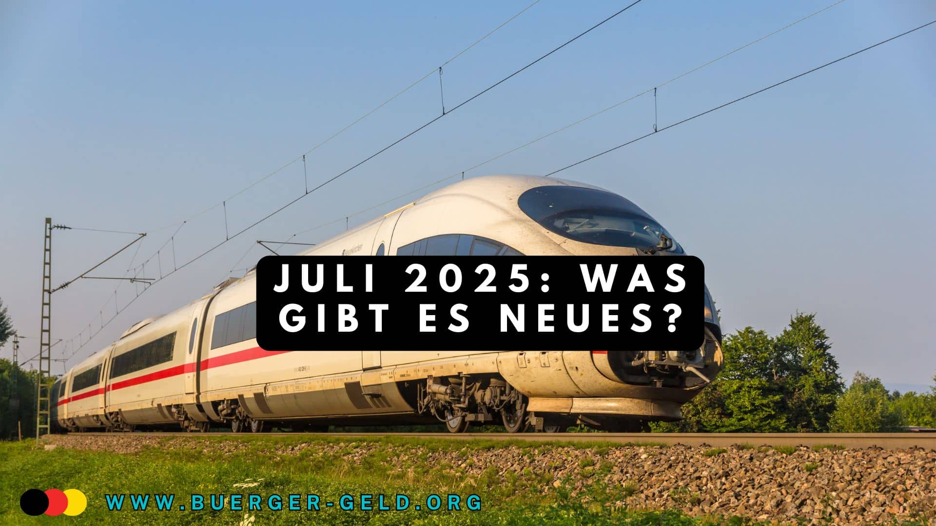 Zug fährt in den Sommer