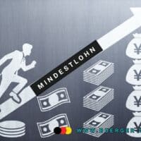 Pfleil nach obe, den Arbeitnehmer hinaufläuft