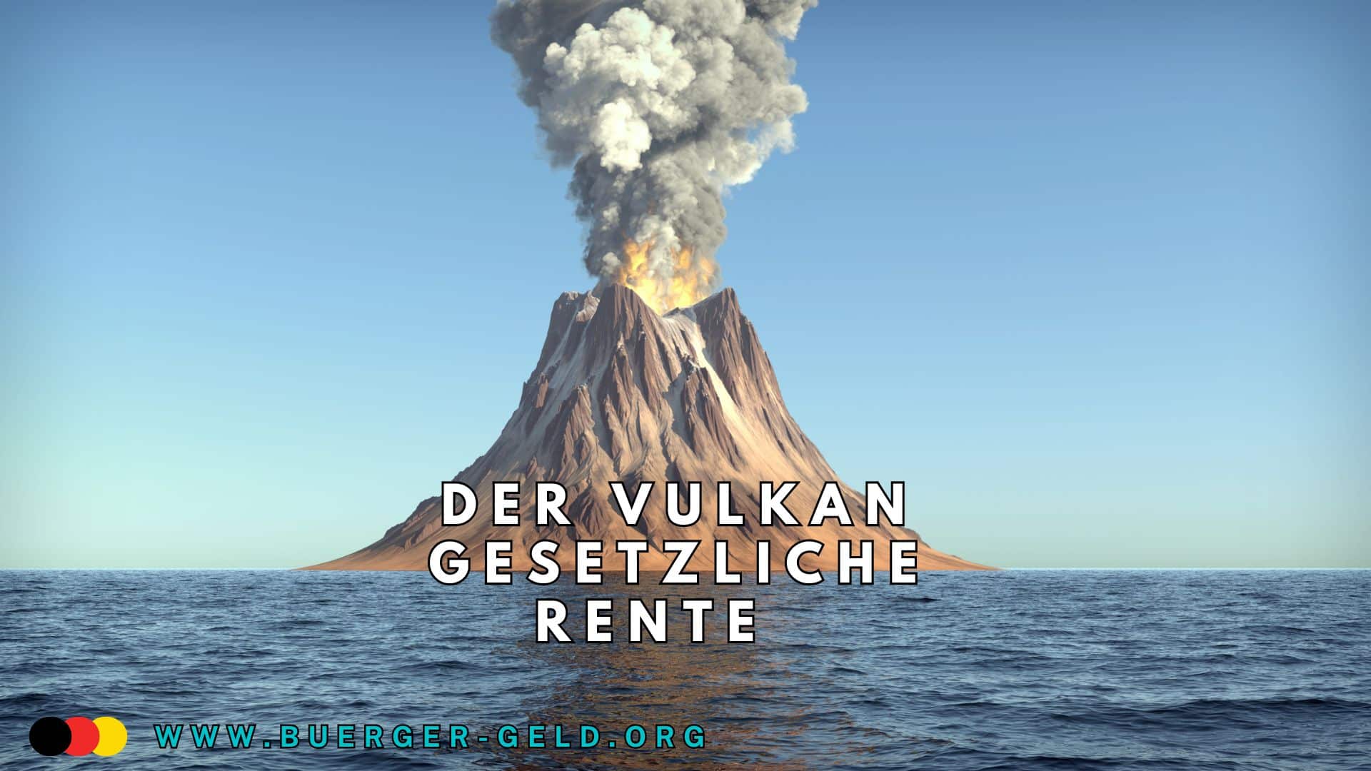 Vulkan im Ozean stößt Rauch aus