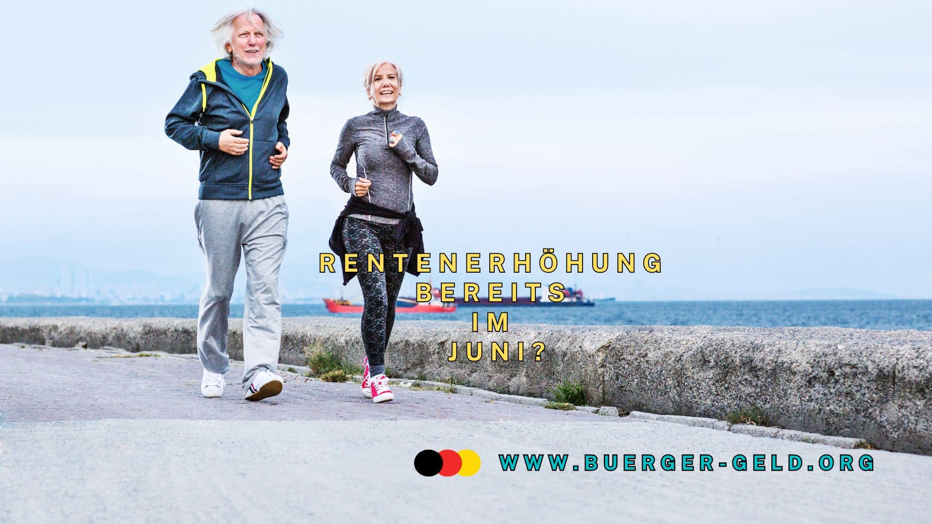 joggendes Rentnerpaar