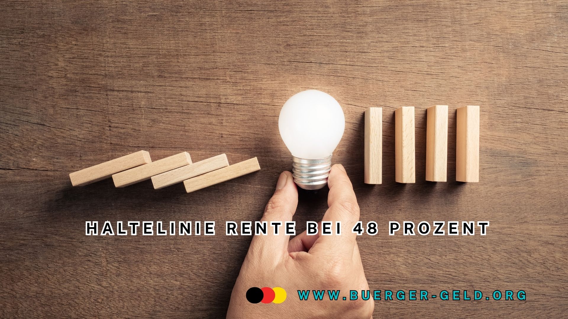 Dominosteine mit Glühbine dazwischen