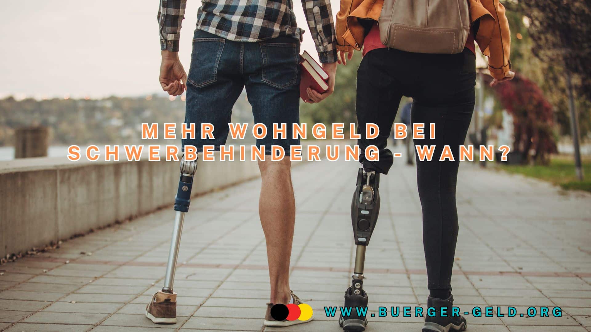 Zwei Männer mit jeweils einem künstlichen Bein