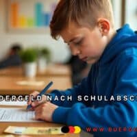 Kind bei der Schulabschlussprüfung