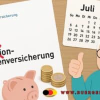 Bild mit Rentner, der sich freut und Papier auf dem Rentenbescheid steht