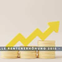 Die Rentenerhöhung zeigt von 2015 bis 2030 nach oben - Diagramm und Tabelle.