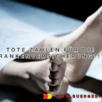 Füße schauen unter Leichentuch hervor