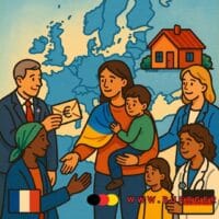 Ukrainische Familie erhält Geld - Hintergrund: Europakarte