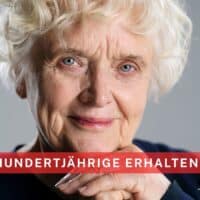 Ältere Frau mit weißen Haaren symbolisiert Hundertjährige Rentnerin in Deutschland – Text: „18.000 Hundertjährige erhalten Rente“, Artikel auf Bürger & Geld, Nachrichtenmagazin des Vereins Für soziales Leben e. V.