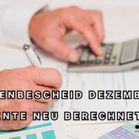 Rentenbescheid für Dezember