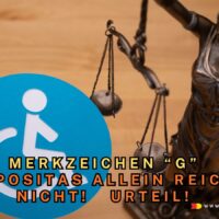 Schwerbehinderung: Merkzeichen G im Ausweis allein wegen starkem Übergewicht? Urteil! 5 Merkzeichen G bei Übergewicht