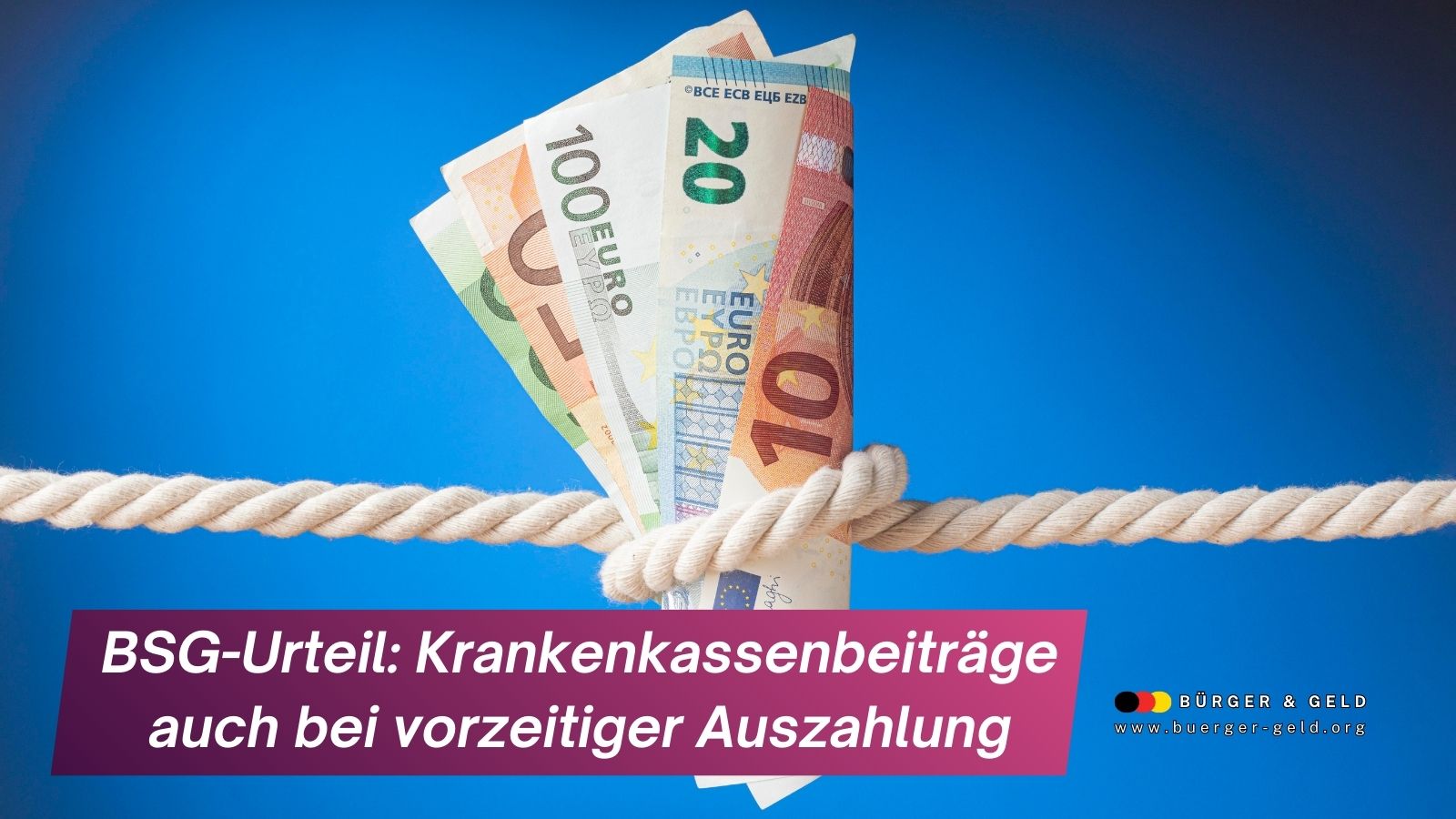 Geldscheine mit Seil gebunden