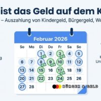 Auszahlung Februar 2026: Dann kommen Kindergeld, Bürgergeld, Wohngeld & Co. wirklich aufs Konto 4 Auszahlungstermine Februar 2026