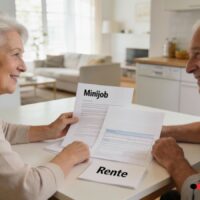 Mehr Rente ab 1. Juli 2026 - aber nicht durch die Rentenerhöhung! 4 Symbolbild mit KI erzeugt: älteres Paar prüft Befreiung von Rentenbeitragspflicht im Minijob