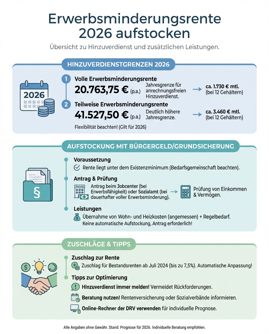 Erwerbsminderungsrente aufstocken Erwerbsminderungsrente aufstocken