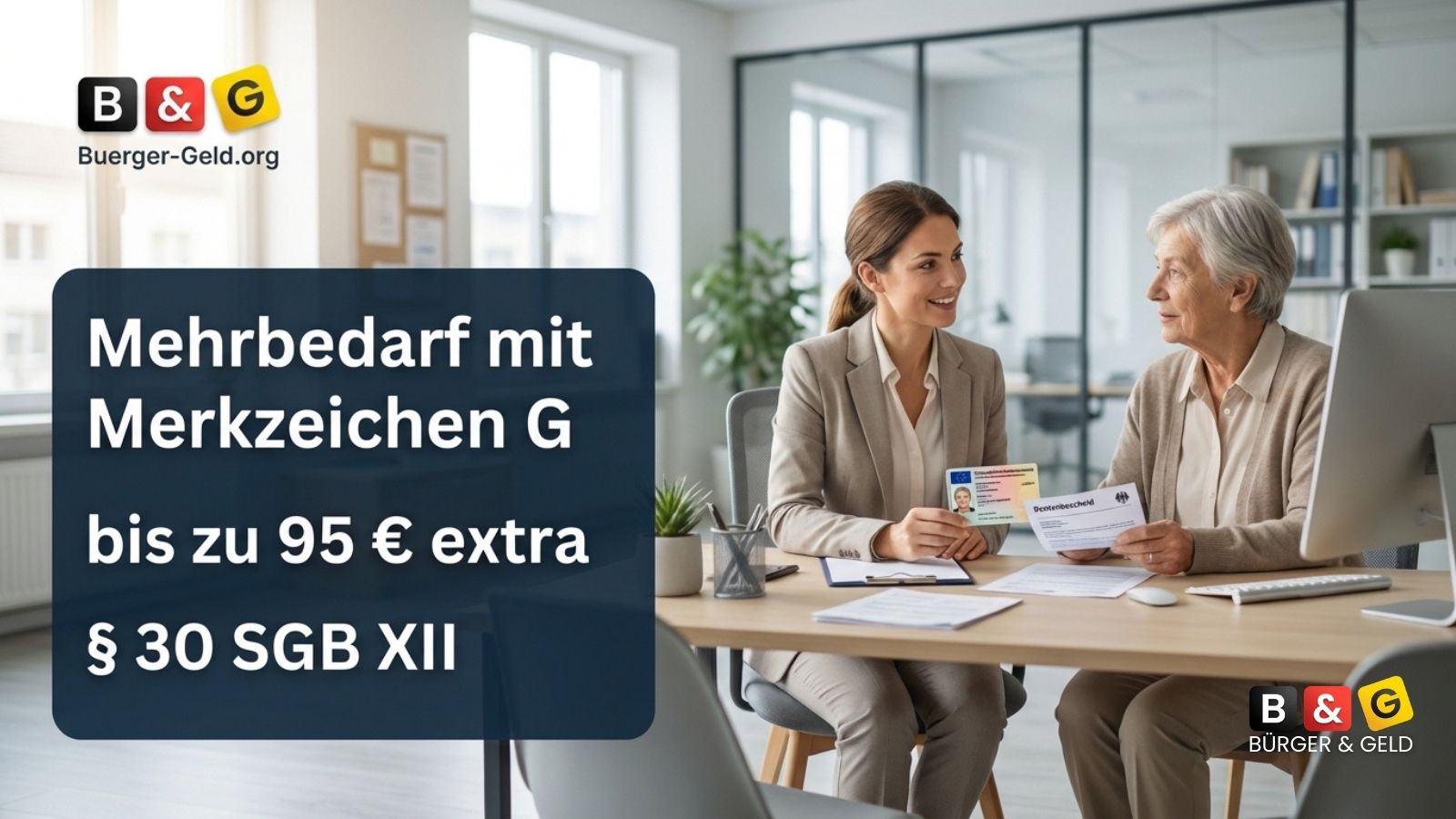 95 Euro Mehrbedarf: So stocken EM-Rentner mit Merkzeichen G ihr Geld auf