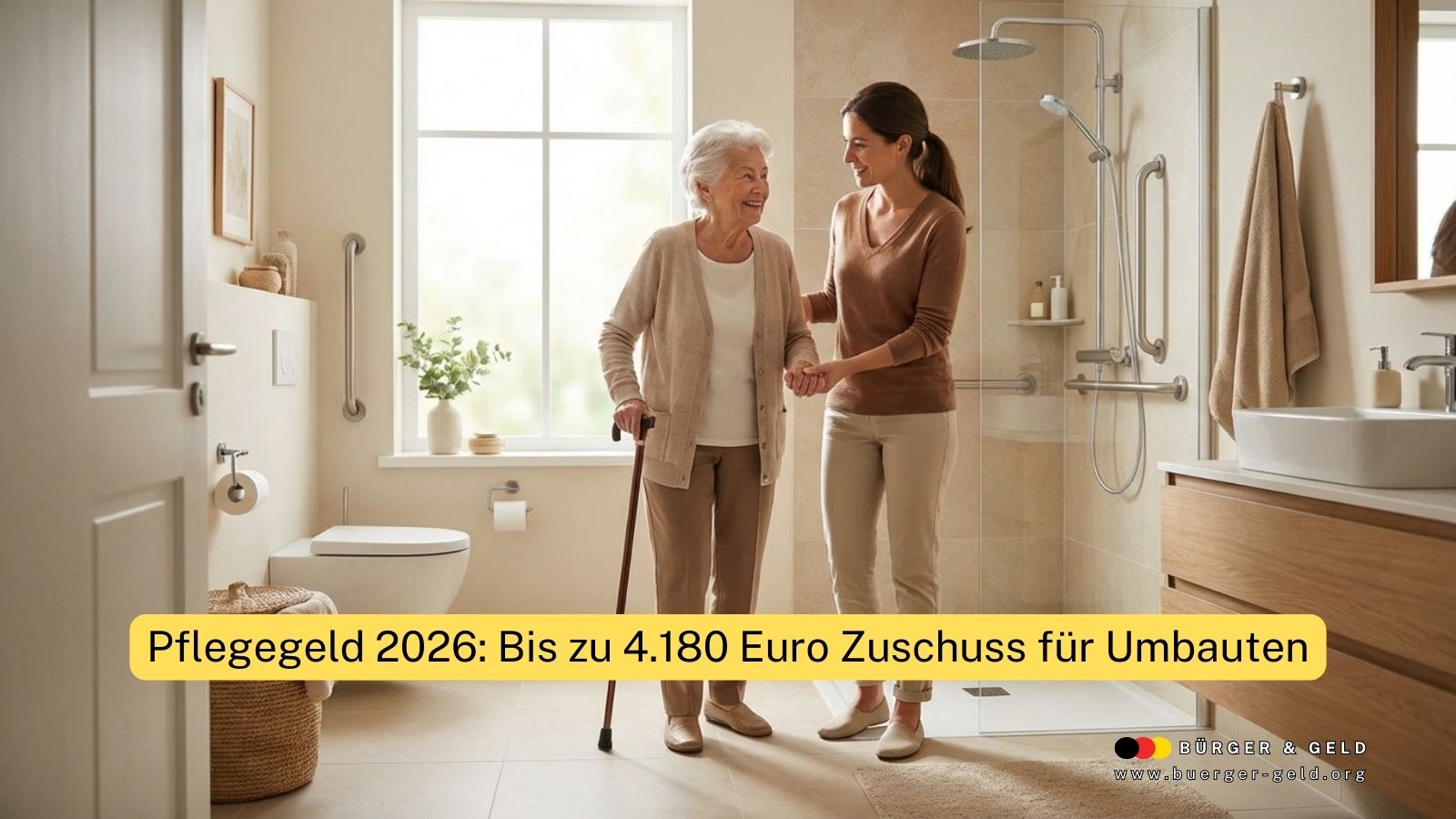 Pflegegeld 2026: Bis zu 4.180 Euro Zuschuss für Umbauten ab Pflegegrad 1 – auch mehrfach möglich 3 Pflegegeld 2026: Bis zu 4.180 Euro Zuschuss für Umbauten ab Pflegegrad 1 – auch mehrfach möglich
