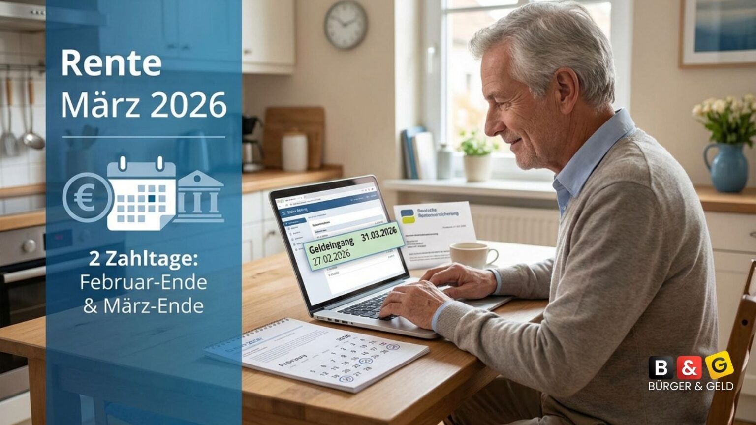 Rente im März 2026: Wann das Geld kommt, wen die zwei Zahltage