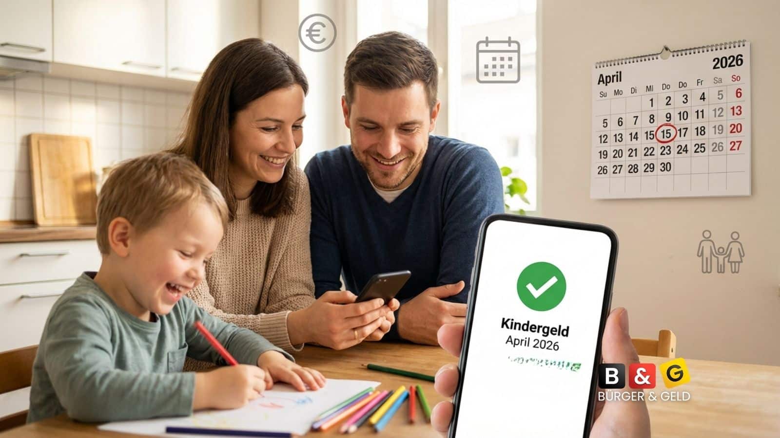 Familie plant Kindergeld im April 2026