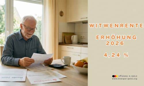 Witwenrente: Erhöhung 2026 um 4,24 Prozent