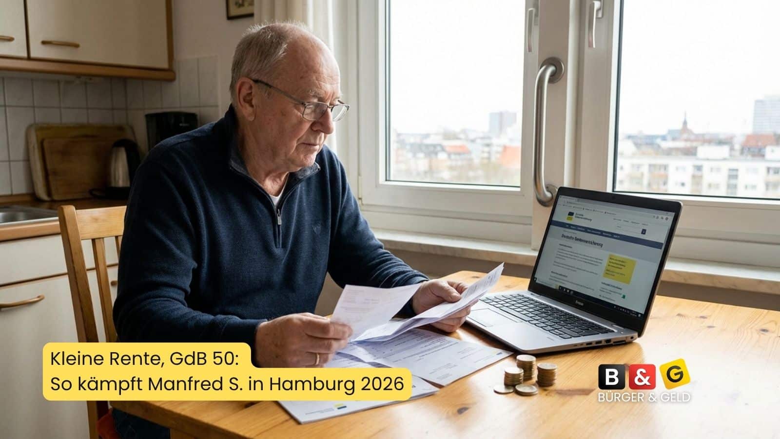 Kleine Rente, GdB 50: So kämpft Manfred S. in Hamburg