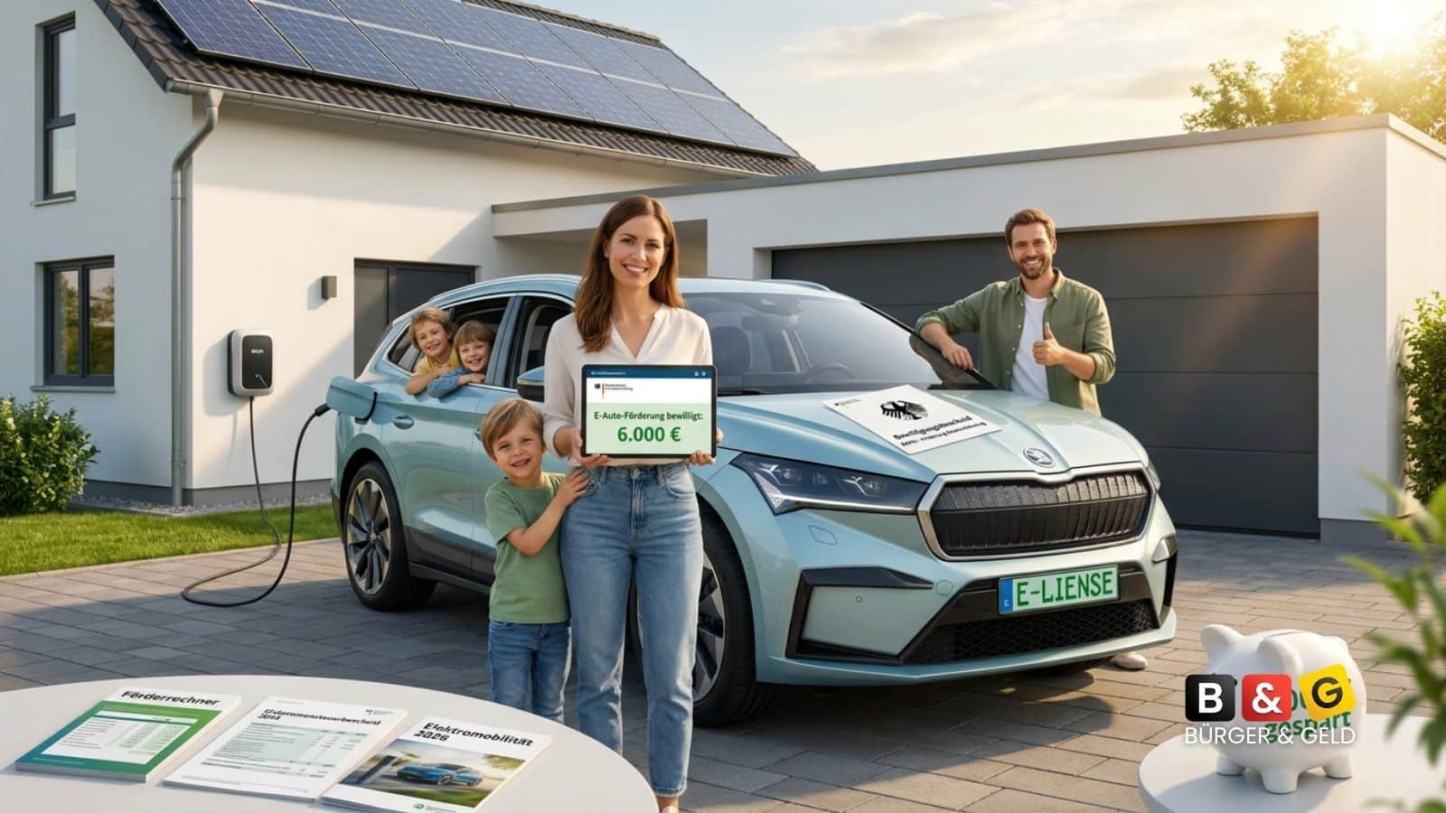 Staatliche Förderung von E-Autos, bis 6000 Euro Prämie