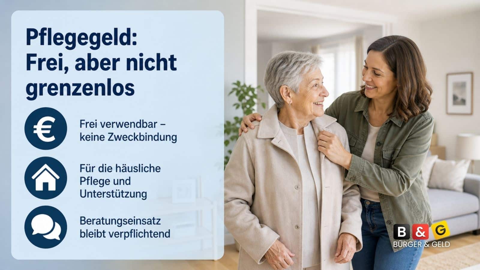 Pflegegeld ist frei verfügbar, doch diese eine Bedingung zählt immer