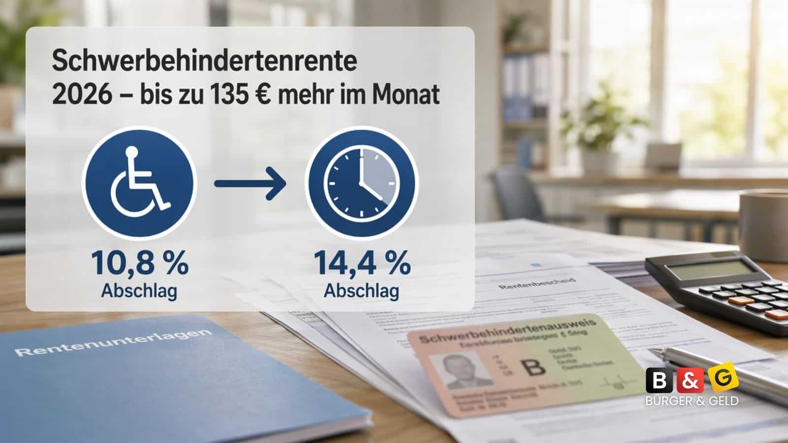 Schwerbehindertenrente liegt im Schnitt 130 Euro über der Rente nach 45 Jahren – das sind die Gründe