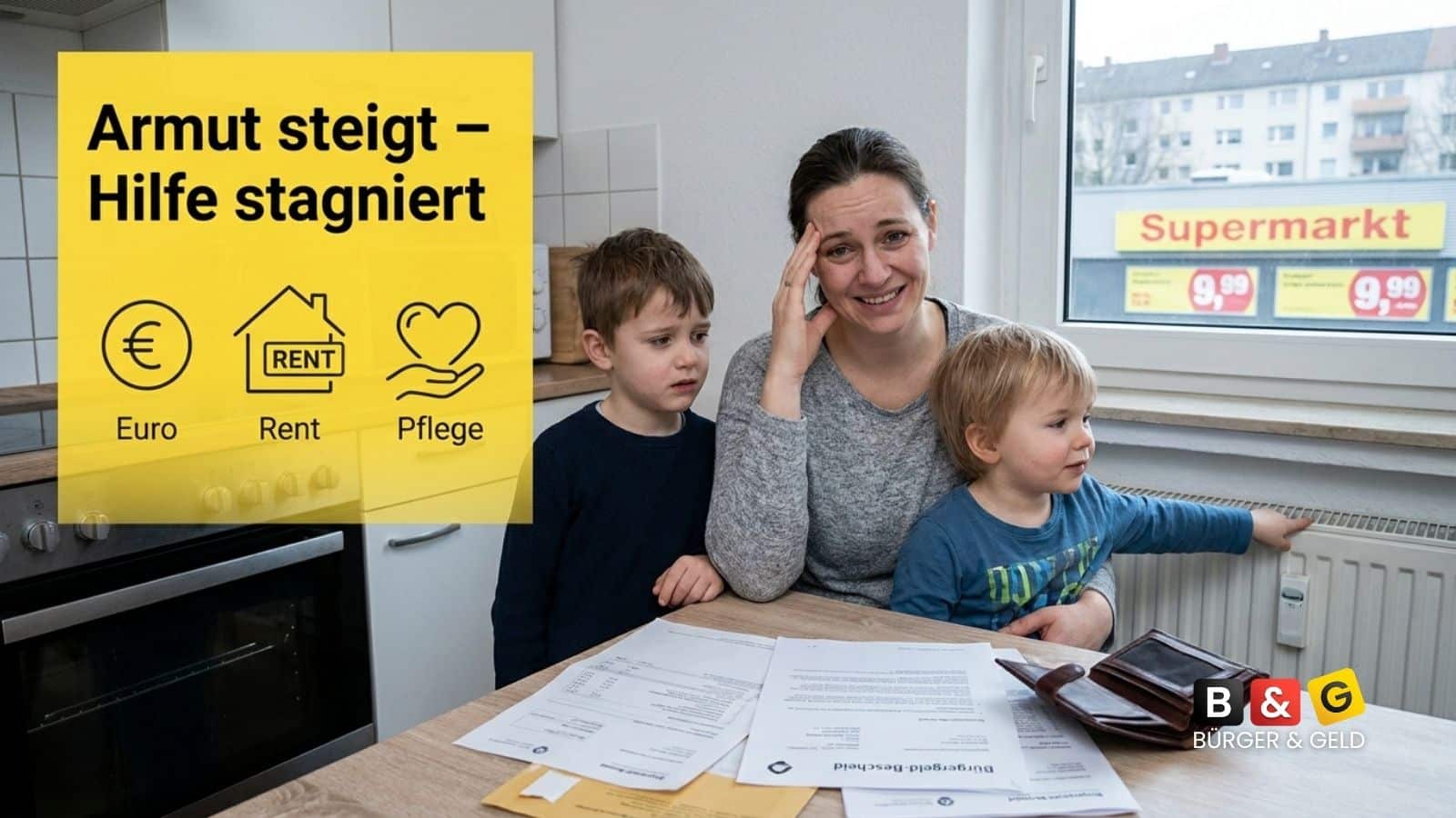 Armut steigt in Deutschland - Grundsicherungsgeld stagniert