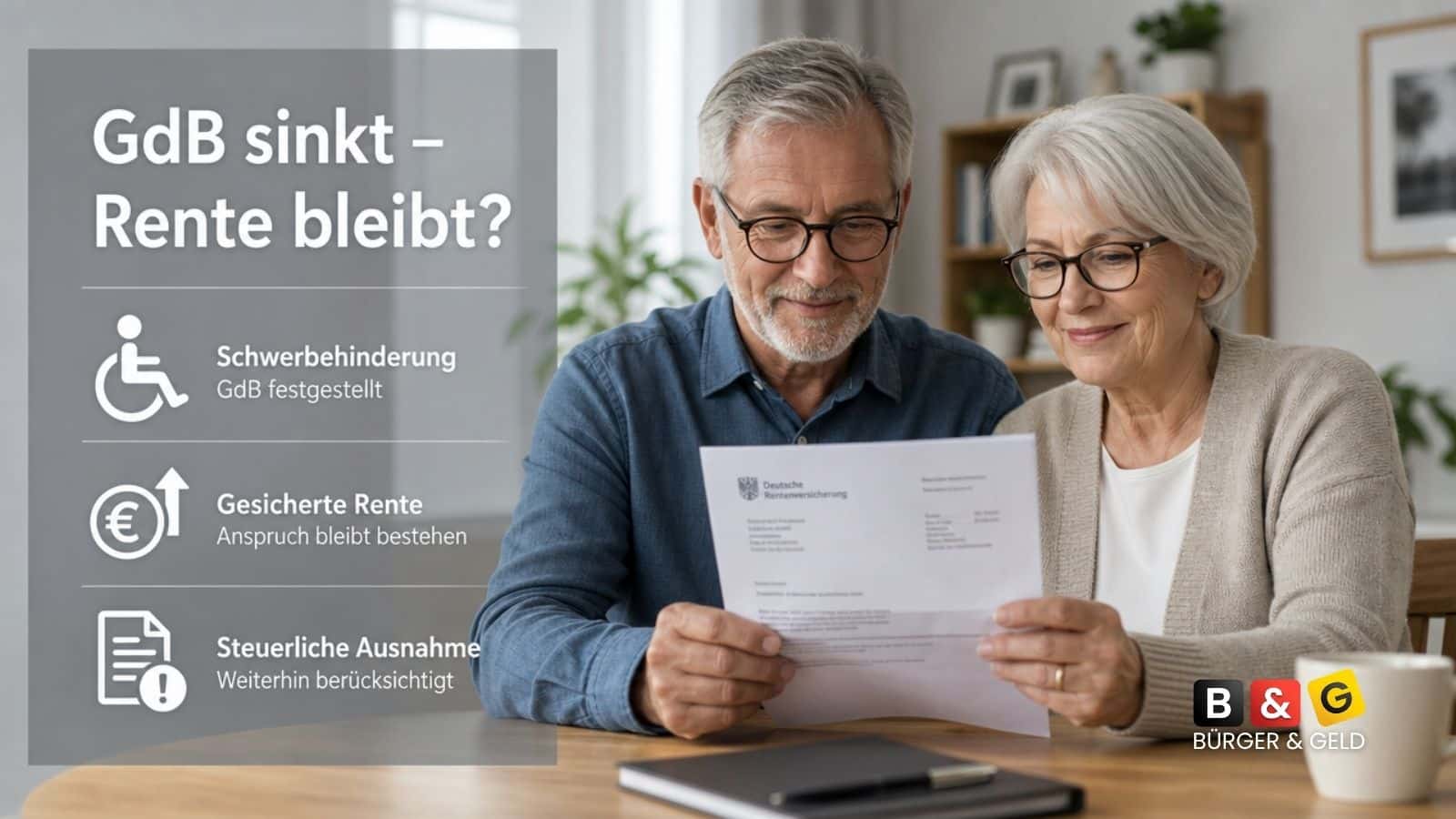GdB sinkt nach Rentenbeginn: Schwerbehindertenrente bleibt – aber das Finanzamt kassiert sofort
