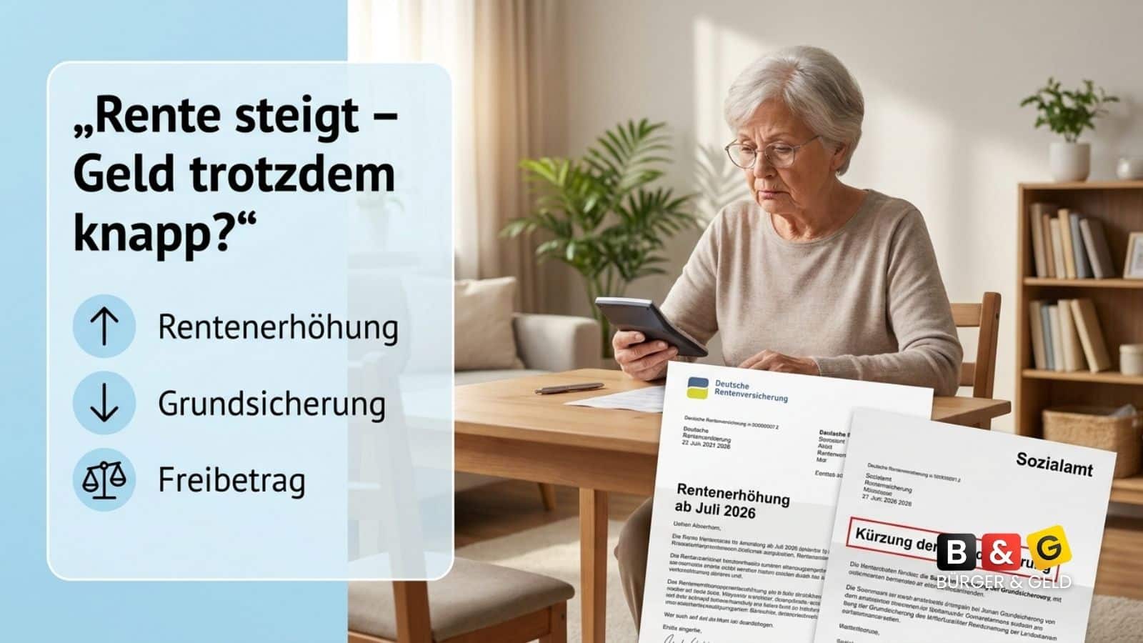 Rente steigt 2026 - Grundsicherungs wird gekürzt