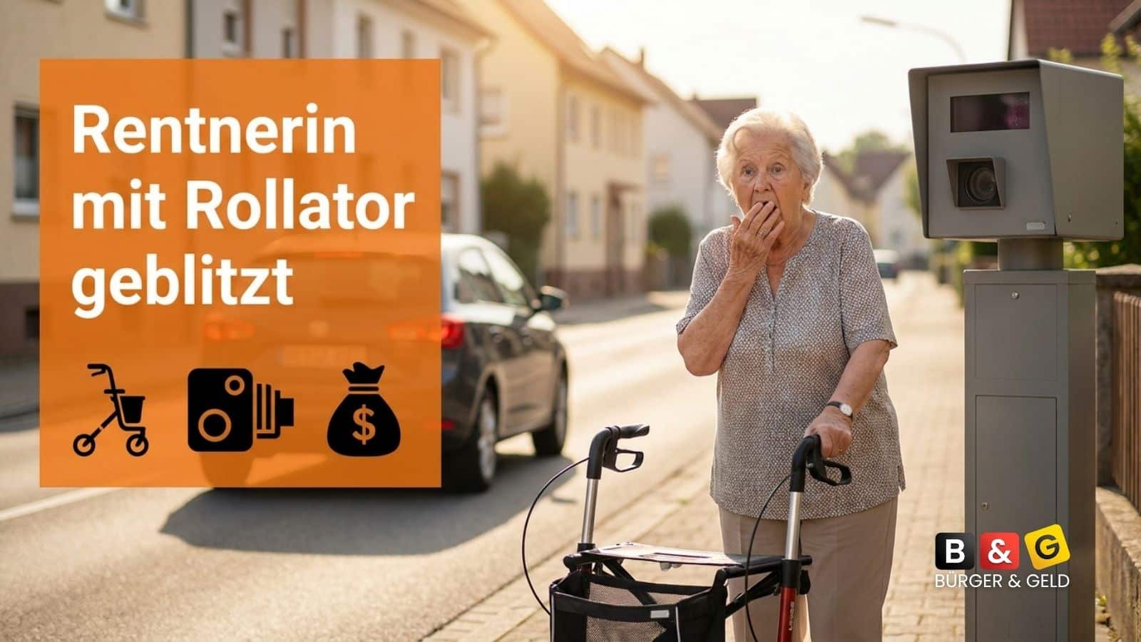 Rentnerin mit Rollator geblitzt - wer muss zahlen?